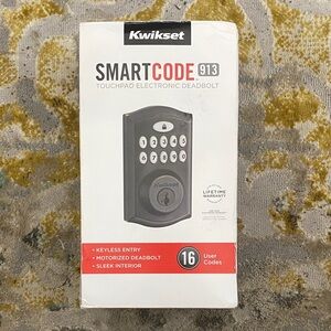 🆕 Kwikset SmartCode 913 Electronic Deadbolt Keyless Entry 1 Touch Locking NEW